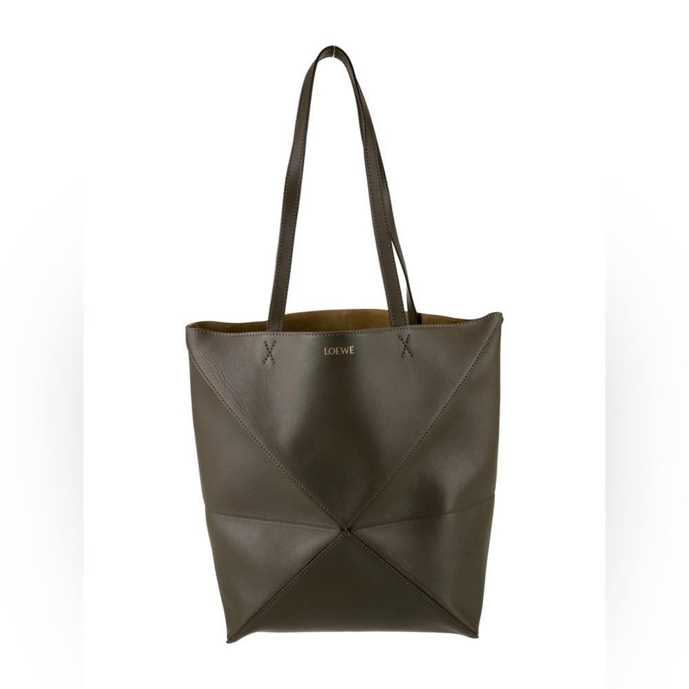 Loewe medium Leather Tote with Structured Design